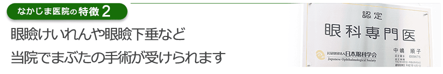 眼瞼けいれんや眼瞼下垂など当院でまぶたの手術が受けられます